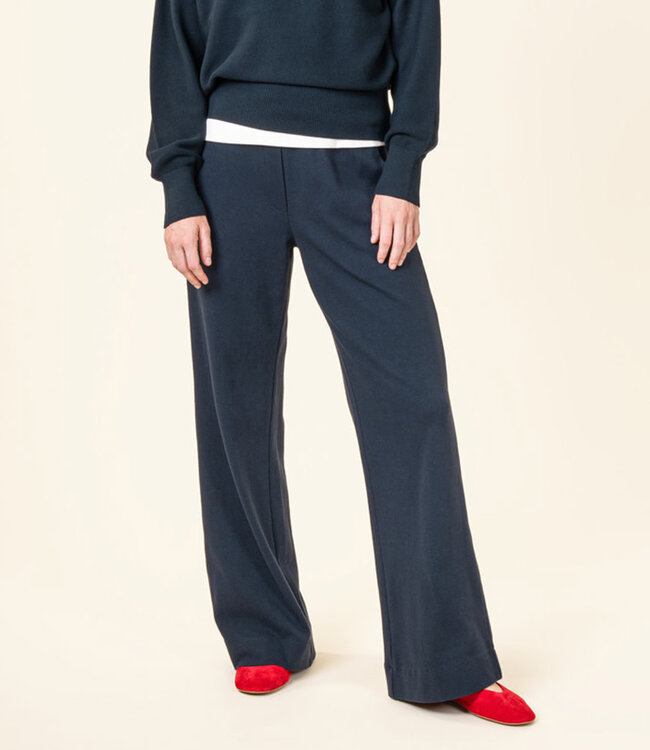 LIVING CRAFTS relax broek met wijde pijpen DANI BLUE