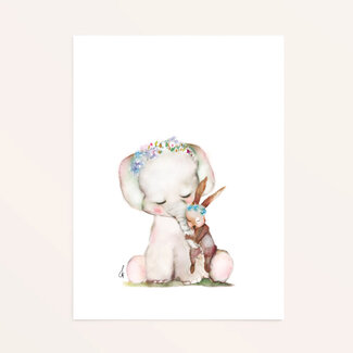 Iris van Dijck Wens kaart KNUFFEL felice & hugo - Iris van Dijck A6
