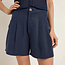 LANIUS effen korte broek LARA MIDNIGHT tencel linnen
