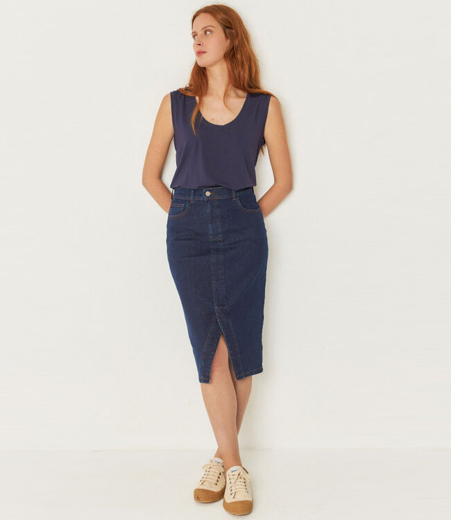 SKFK spijker rok AINTZANE van biologisch katoen denim