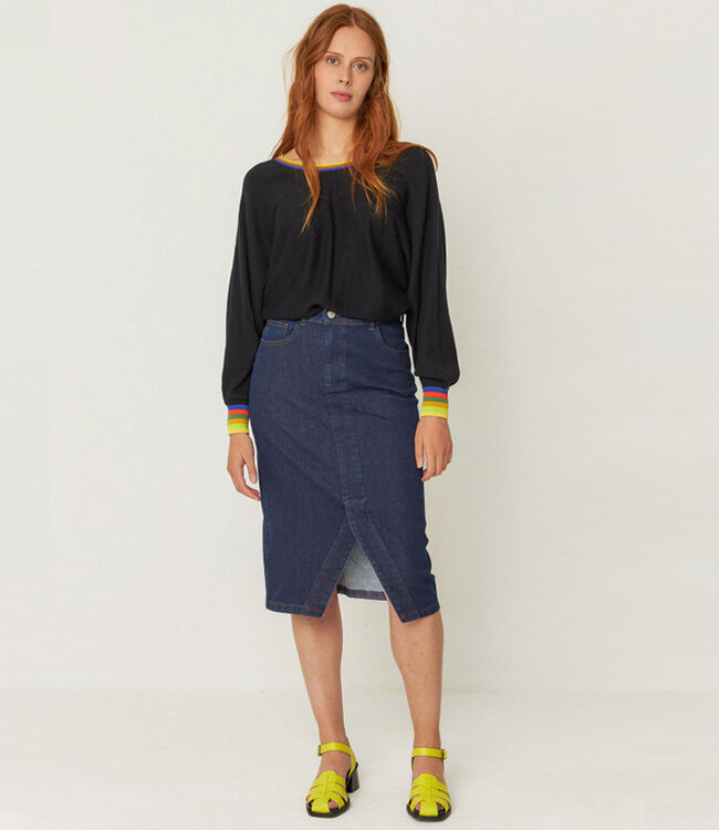 SKFK spijker rok AINTZANE van biologisch katoen denim