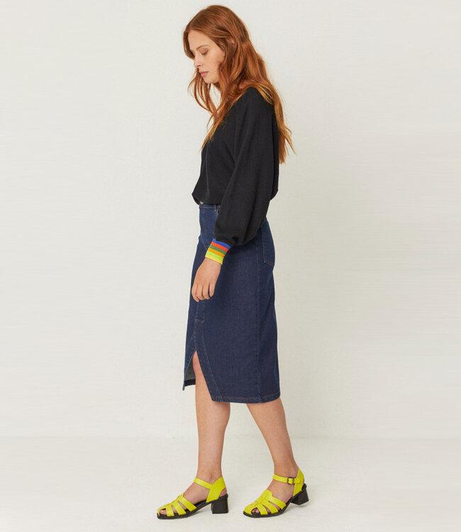 SKFK spijker rok AINTZANE van biologisch katoen denim