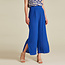 Tranquillo TRANQUILLO effen wijde broek met split ALICIA BLUE