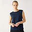Pure Linnen basic top VIOLET NAVY KCA