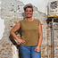 KnowledgeCottonApparel Pure Linnen basic top VIOLET TUFFET KCA