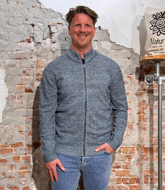 Living Crafts LIVING CRAFTS gemêleerd vest FINN linnen biologisch katoen