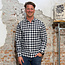 Geruit overhemd JAMES BLUE WHITE biologisch katoen KCA