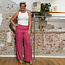 MAZINE linnen broek RITA FUCHSIA met wijde pijpen