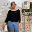 SKFK shirt OLAITZ met gekleurde biezen biologisch katoen