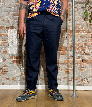 THINKING MU THINKING MU broek MOERO NAVY hennep biologisch katoen