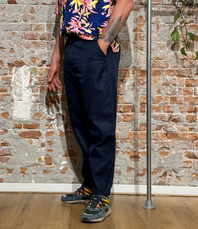 THINKING MU broek MOERO NAVY hennep biologisch katoen