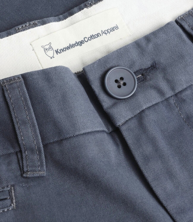 Chino broek FLINT INDIGO biologisch katoen twill KCA