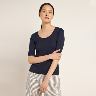 Lanius LANIUS basic shirt JOLA NIGHT 3/4 mouw biologisch katoen