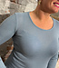 ENGEL Wol zijde longsleeve dames wollen ondergoed IJSBLAUW
