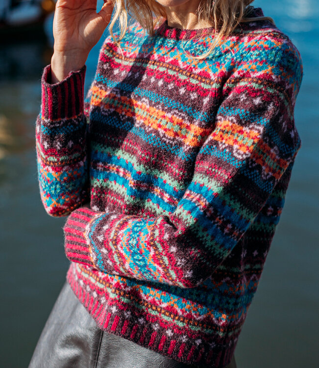 ERIBÉ wollen fairisle trui WESTRAY KILLEARN pure wol