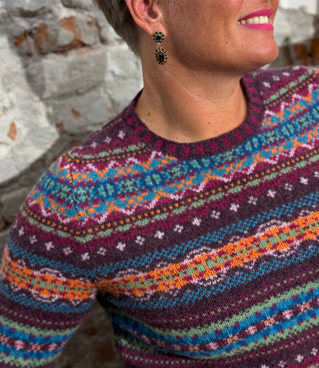 ERIBÉ wollen fairisle trui WESTRAY KILLEARN pure wol