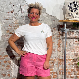 Recolution RECOLUTION shirt RAINBOW WHITE biologisch katoen