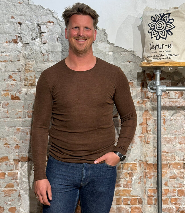 ENGEL pure wollen longsleeve heren KANEEL