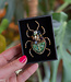 FAIRTRADE broche KEVER GROEN met pailetten en kralen