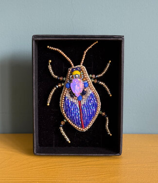 Natur-el FAIRTRADE broche KEVER PAARS met pailetten en kralen