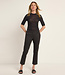 LANIUS chino 7/8 pijpen SELMA BLACK biologisch katoen tencel