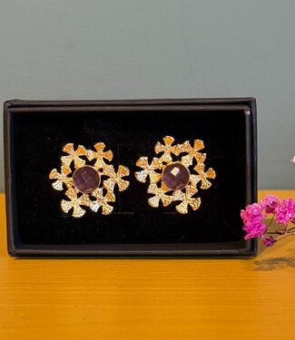 happy lona Fairtrade Oorbellen FLOWER POWER verguld EARTH