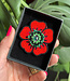 FAIRTRADE broche BLOEM POPPY RED met pailetten en kralen