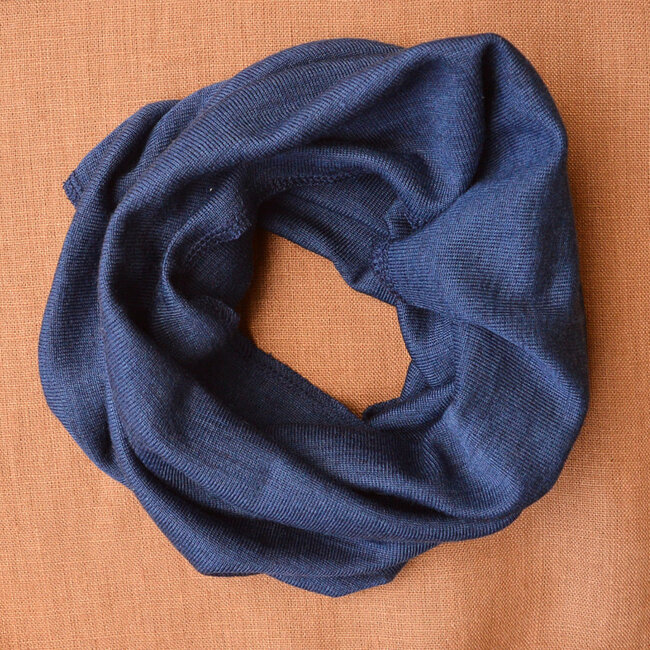 ENGEL wol zijde col shawl sjaal voor kinderen MARINE
