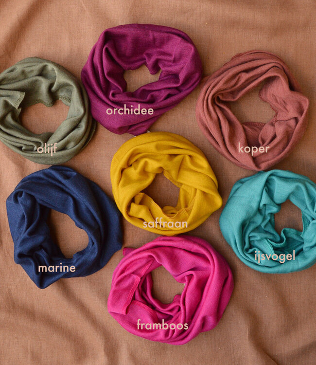 ENGEL wol zijde col shawl sjaal voor kinderen MARINE