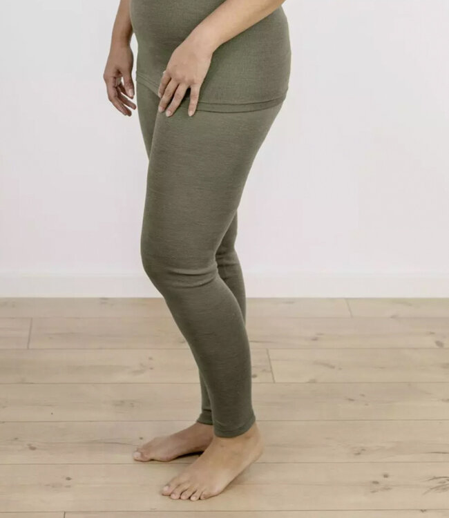 ENGEL Wol zijde legging dames wollen ondergoed OLIJF