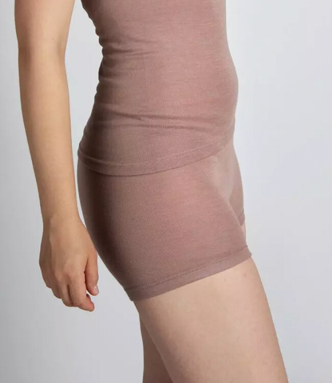ENGEL NATUR Wol zijde boxer hipster broekje dames DUSTY ROSE