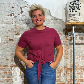 Komodo KOMODO shirt ANISA BERRY met knoop biologisch katoen