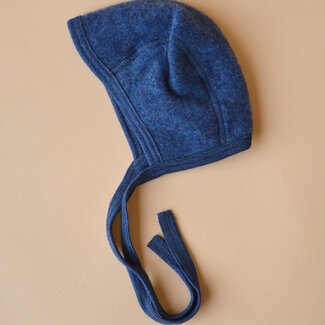 Engel ENGEL NATUR wollen strikmutsje BABY wolfleece BLAUW