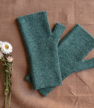 De Colores DE COLORES vingerloze handschoen baby alpaca GRIJSGROEN 65