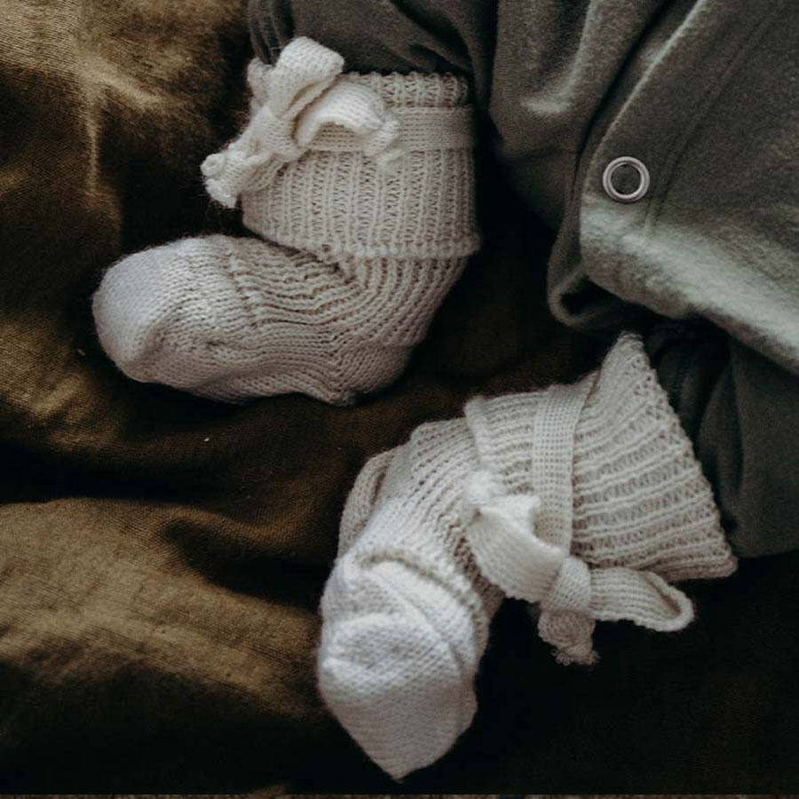 Wollen sokken voor baby's en kinderen van pure biologische wol