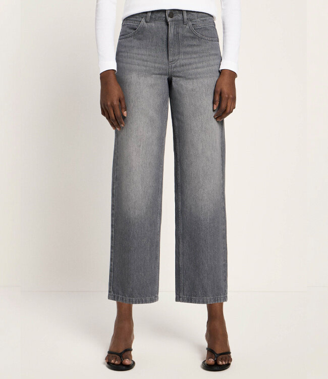LANIUS relaxed jeans GAIA DARK GREY biologisch katoen