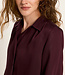 LANIUS effen blouse NORAH BORDEAUX van tencel