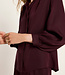 LANIUS effen blouse NORAH BORDEAUX van tencel