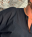 LANIUS blouse met structuurstof en plooien DITA BLACK