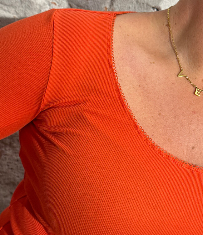 LANIUS basic longsleeve LOLA RED biologisch katoen