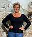 Lanius LANIUS basic longsleeve LOLA ZWART biologisch katoen