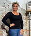 LANIUS basic longsleeve LOLA ZWART biologisch katoen