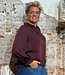LANIUS effen blouse NORAH BORDEAUX van tencel