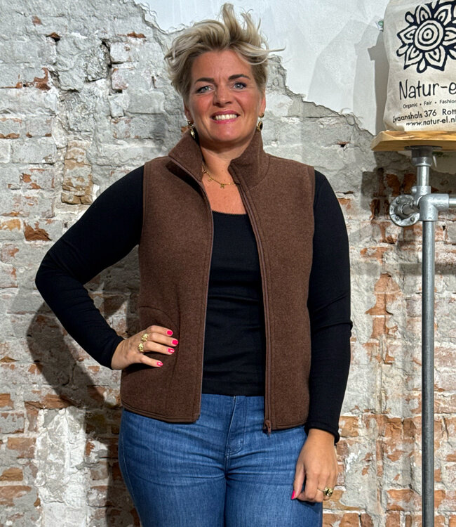 ENGEL NATUR wollen BODYWARMER wolfleece dames KANEEL
