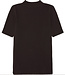 Rib shirt met opstaande kraag ANA CHOCOLATE biologisch katoen