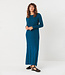 SKFK SKFK gebreide maxi jurk BEDIA OXFORD BLUE biologisch katoen