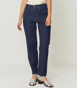 SKFK SKFK broek met rechte pijp ANIA DARK DENIM biologisch katoen