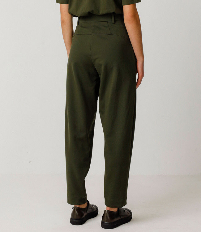 SKFK broek met overslag EZAMA GREEN van modal