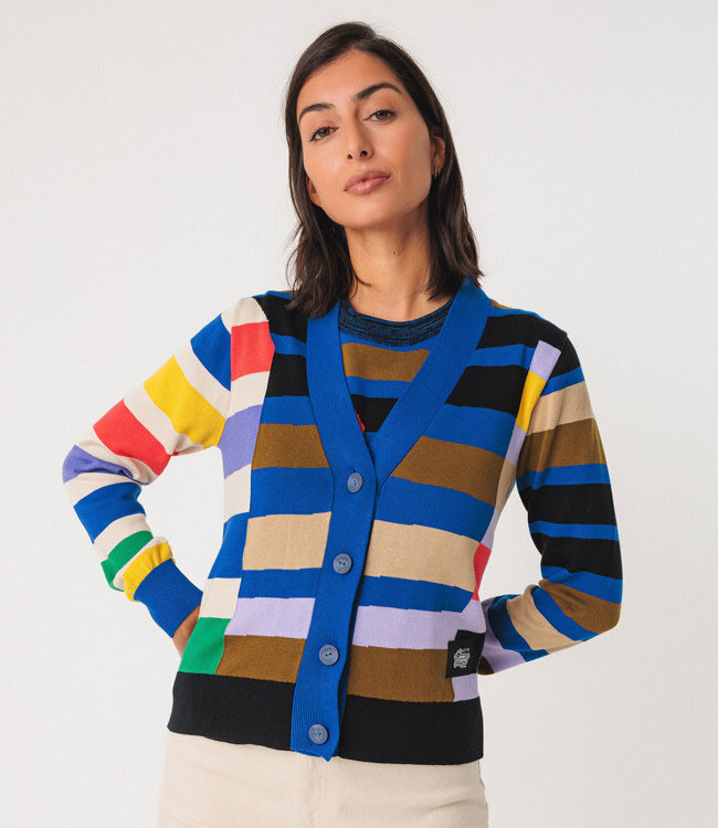 SKFK vest MAIPI GREMS met print van biologisch katoen