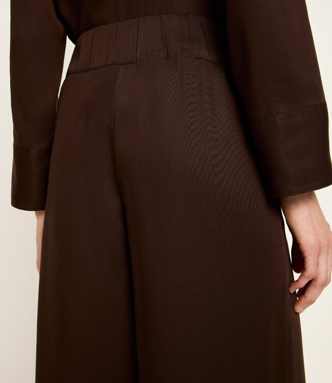 LANIUS wijde pantalon broek JOLENE BROWN van tencel